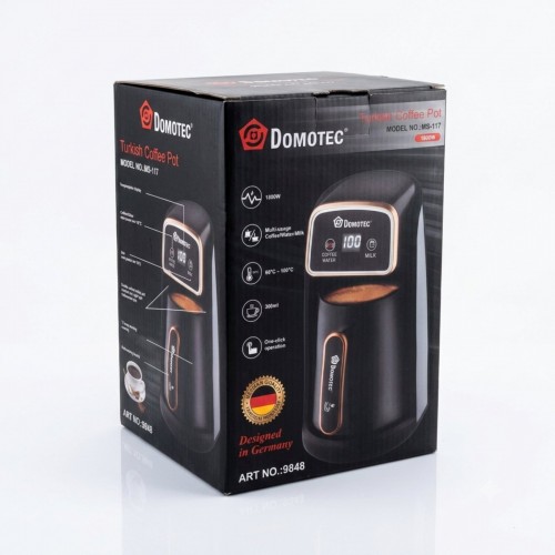 Електрична турка кавоварка Domotec MS-117 із цифровим дисплеєм для кави та молока 1000Вт