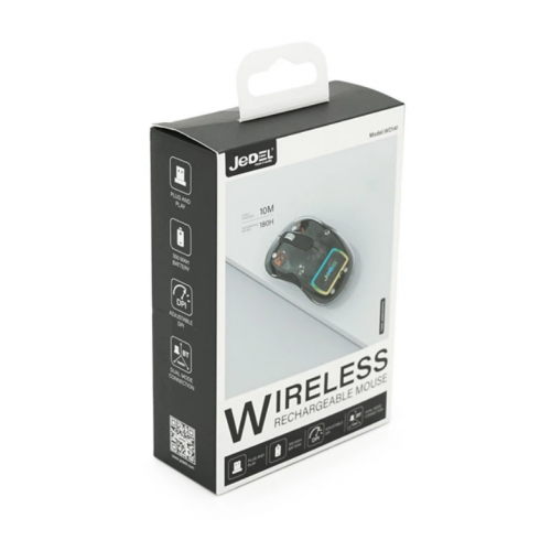 Бездротова миша акумуляторна з USB адаптером, 10м, JEDEL WD141 Прозора