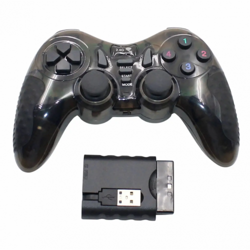 Ігровий джойстик бездротовий геймпад 7 в 1 для ноутбука телевізора PC PS1 PS2 PS3 PC360 TV Android Чорний