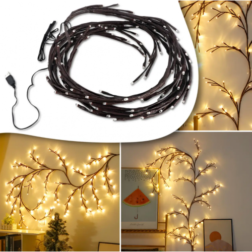Світлодіодна гірлянда-гілка 1.5м "Luminara" з USB-живленням та 72 LED Тепле світло