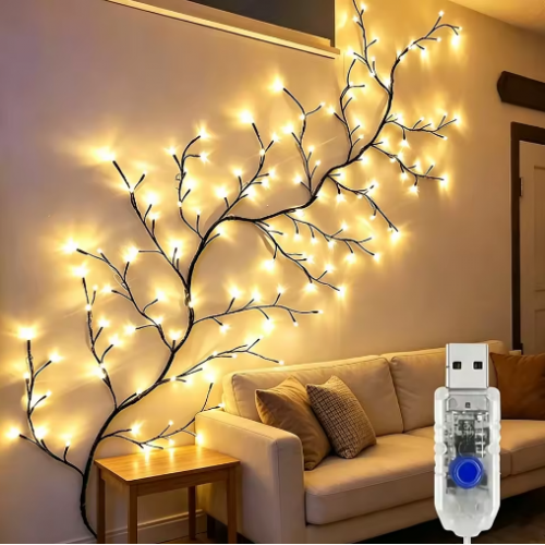 Світлодіодна гірлянда-гілка 1.5м "Luminara" з USB-живленням та 72 LED Тепле світло