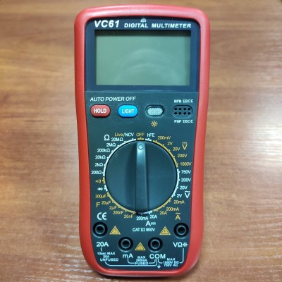 Цифровой Профессиональный мультиметр VC 61 тестер вольтметр