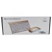 Беспроводная клавиатура mini и мышь keyboard 908 + приёмник Золотая
