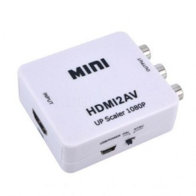 Адаптер HDMI to AV RCA переходник конвертер 720p/1080p Белый