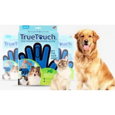 Перчатка для животных вычесывания True Touch Pet Brush Gloves