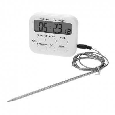 Цифровой термометр ТА278 для духовки (печи) с выносным датчиком до 300°С