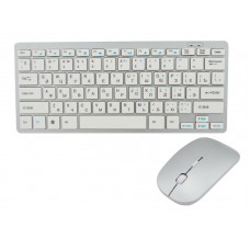 Беспроводная русская клавиатура mini и мышь keyboard 908 + приёмник Серая