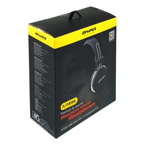 Bluetooth стерео наушники AWEI A700BL Чёрные с серым