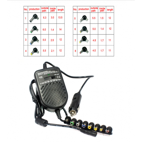 Универсальное зарядное устройство для ноутбука от 12V UKC EWDD8040 80W + 8 переходников