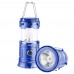 Кемпинговая LED лампа JH-5800T c POWER BANK Фонарь фонарик солнечная панель Синий