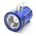 Кемпинговая LED лампа JH-5800T c POWER BANK Фонарь фонарик солнечная панель Синий