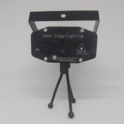 Лазерный проектор Диско LASER HJ09 2in1 Laser Stage с триногой Чёрный