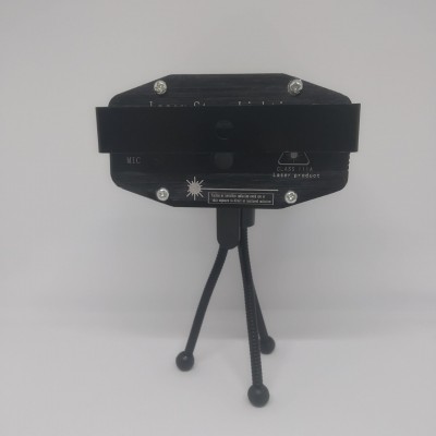 Лазерный проектор Диско LASER HJ09 2in1 Laser Stage с триногой Чёрный