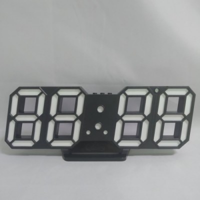 Электронные настольные LED часы с будильником и термометром Caixing CX-2218 чёрные (белая подсветка)
