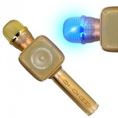 Беспроводная портативная колонка + караоке микрофон 2 в 1 Magic Karaoke YS-68 Золотой