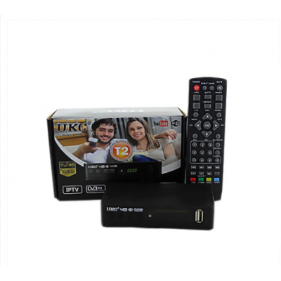 Цифровой эфирный тюнер UKC DVB-T2 0967 с поддержкой wi-fi адаптера c экраном