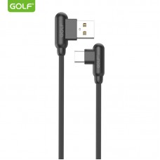 Шнур для зарядки Type-C USB GOLF GC-45 кабель 2,4A Чёрный