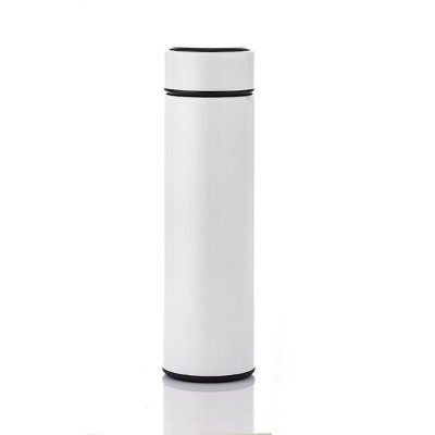 Бутылка термос с индикацией температуры для воды напитков стальной 500 мл Smart CUP Белый