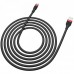 Кабель USB-MicroUSB Hoco U72 Forest в силиконе 1.2м Чёрный с красным
