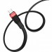Кабель USB-MicroUSB Hoco U72 Forest в силиконе 1.2м Чёрный с красным