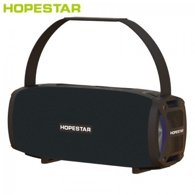 Портативная акустическая стерео колонка Hopestar H24 Pro (Bluetooth, MP3, FM, AUX, Mic, LED) Чёрный