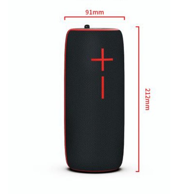 Портативная Bluetooth колонка Hopestar P21 ФМ, MP3, USB Чёрная с красным