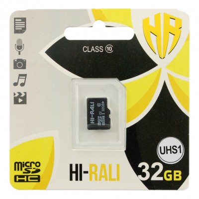 Карта памяти MicroSDHC 32Gb HI-RALI Class 10 UHS-I (Без адаптера)
