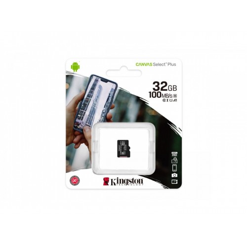 Карта памяти Kingston 32GB microSDHC class 10 UHS-I A1 (R-100MB/s) Canvas Без адаптера