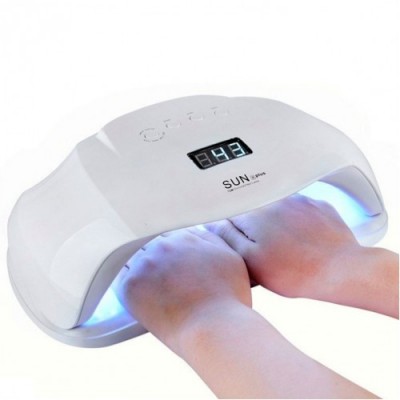 LED UV лед уф лампа SUN X PLUS 72вт для наращивания ногтей, гель лак для двух рук Белая