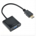 Конвертер видеосигнала HDMI to VGA + аудио Черный