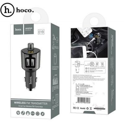 Автомобильный FM трансмиттер модулятор Bluetooth MP3 HOCO E19