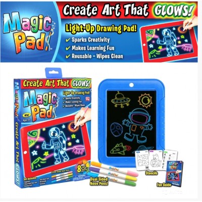 Детский планшет Планшет для рисования Творческий набор Светодиодный планшет для рисования MAGIC SKETCHPAD Синий