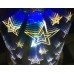 Светильник ночник фейерверк ЗВЁЗДЫ в колбе 3D лампа Decor Stars атмосферный светильник с деревянным основанием
