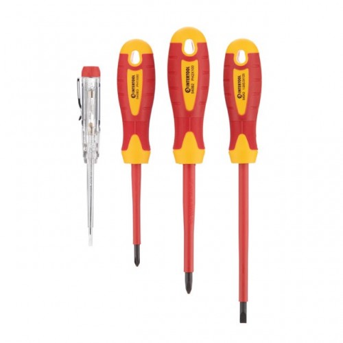 Набор изолированных отверток с отверткой индикатором 4 ед VDE, STORM INTERTOOL VT-3604