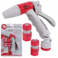 Пистолет-распылитель для полива, плавная регулировка потока воды 1/2" INTERTOOL GE-0016